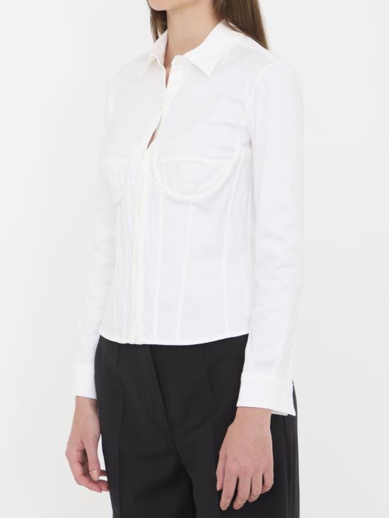 25FW 발렌시아가 코르셋 셔츠 850782 TSM199000 WHITE - BALENCIAGA