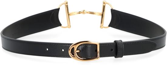 25FW 구찌 오버사이즈 홀스빗 벨트 847119 0YA0G1000 BLACK - GUCCI