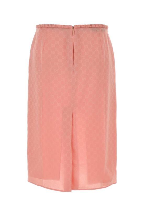 25FW 구찌 GG 실크 자카드 스커트 846275 ZATF95136 PINK - GUCCI