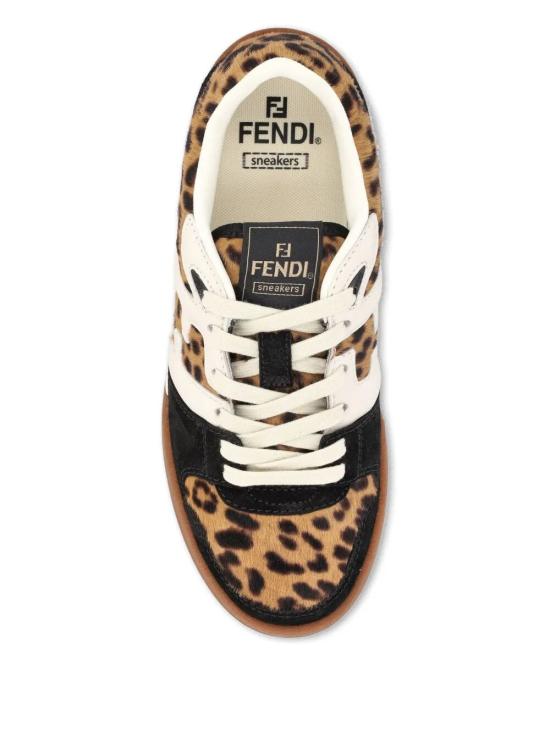 25FW 펜디 매치 소프트레더 스웨이드 로우탑 플랫폼 8E8625 AY9GF1TO3 ANIMALIER - FENDI