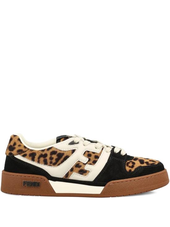 25FW 펜디 매치 소프트레더 스웨이드 로우탑 플랫폼 8E8625 AY9GF1TO3 ANIMALIER