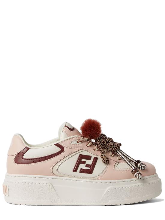 25FW 펜디 매치 소프트 레더 로우탑 스니커즈 8E8721 AY9NF1TPW BEIGE