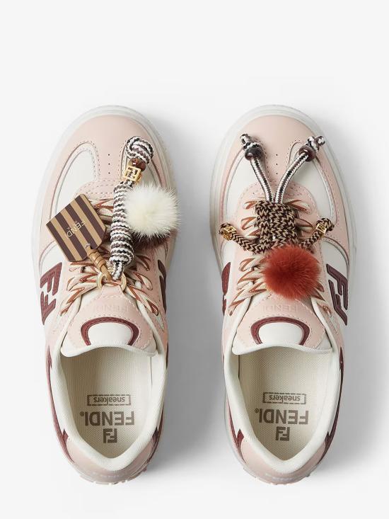 25FW 펜디 매치 소프트 레더 로우탑 스니커즈 8E8721 AY9NF1TPW BEIGE - FENDI