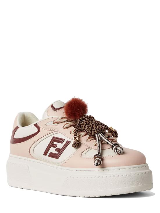 25FW 펜디 매치 소프트 레더 로우탑 스니커즈 8E8721 AY9NF1TPW BEIGE - FENDI