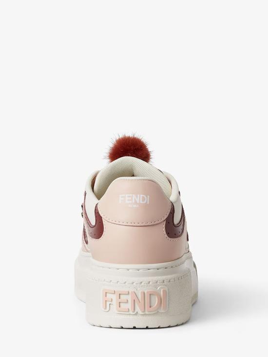 25FW 펜디 매치 소프트 레더 로우탑 스니커즈 8E8721 AY9NF1TPW BEIGE - FENDI