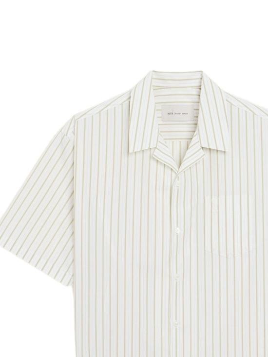 26SS 아미 긴팔 셔츠 HSH833CO0220 A075 BLANCMATCH - AMI