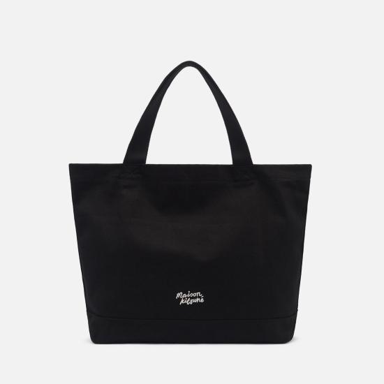 26SS 메종키츠네 더블 볼드 폭스 헤드 토트백 OW511CFWW0096 P190 ANTHRACITE - MAISON KITSUNE