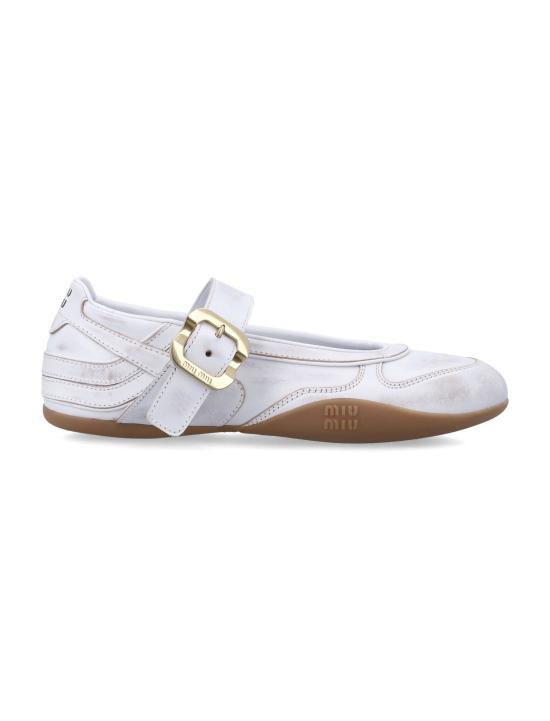 26SS 미우미우 플랫 슈즈 5F686E3F33 F0009 WHITE