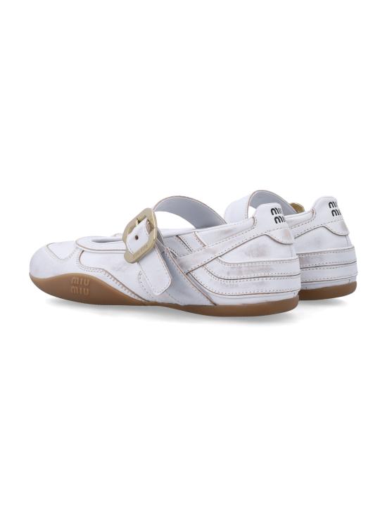 26SS 미우미우 플랫 슈즈 5F686E3F33 F0009 WHITE - MIU MIU
