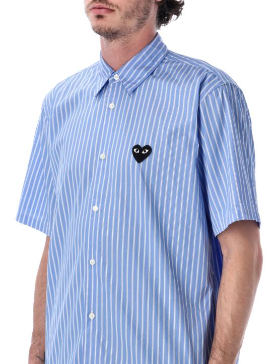 26SS 꼼데가르송 긴팔 셔츠 AXB022051 BLUE WHITE STRIPES - COMME DES GARCONS