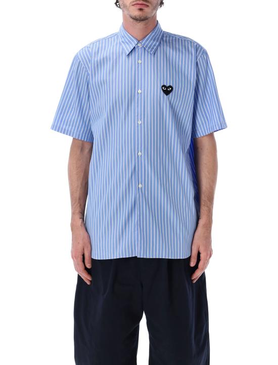 26SS 꼼데가르송 긴팔 셔츠 AXB022051 BLUE WHITE STRIPES