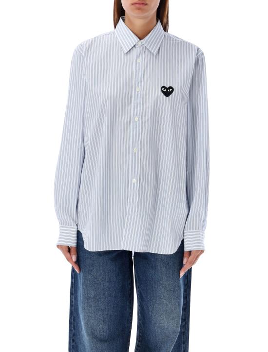 26SS 꼼데가르송 긴팔 셔츠 AXB020051 WHITE BLUE STRIPES