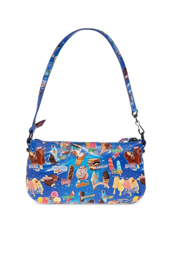 26SS 발렌시아가 르 시티 파우치 온 스트랩 8639602AB84 6564 BLUE - BALENCIAGA