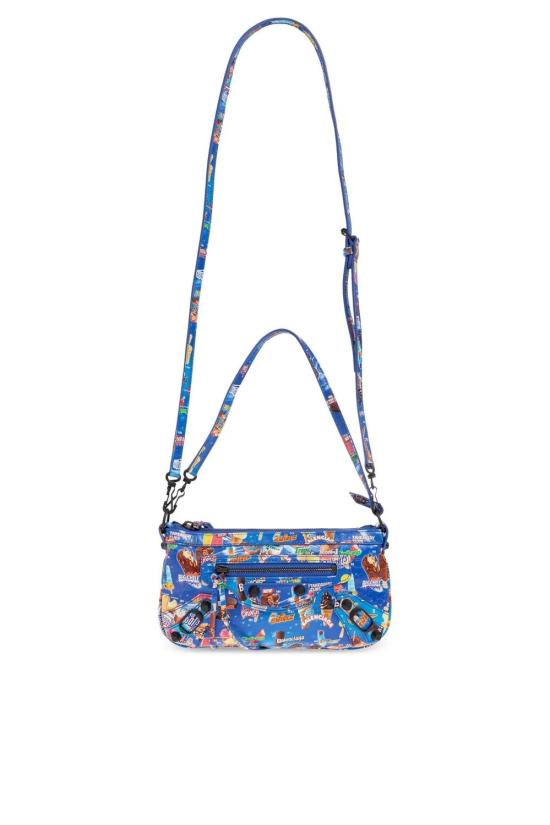 26SS 발렌시아가 르 시티 파우치 온 스트랩 8639602AB84 6564 BLUE - BALENCIAGA