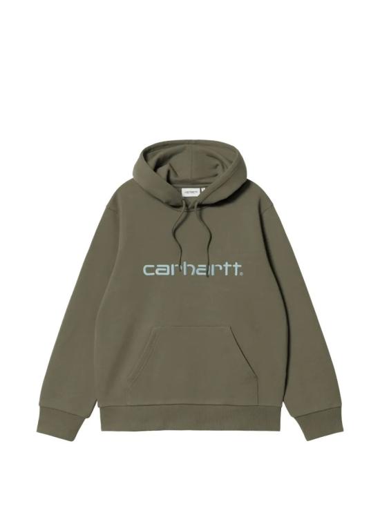 26SS 칼하트 WIP 로고 후드 티셔츠 I030547 3PMXX LEAFTORMLN