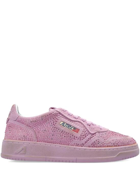25FW 오트리 메달리스트 로우 레더 스니커즈 AULWNA04 NA04 SUEDESTRASS LAVANDER NA04 SUEDE STRASS LAVANDER