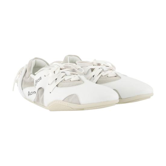 26FW 아크네 스튜디오 레더 레이스업 슈즈 BD0350 ANC white - ACNE STUDIOS