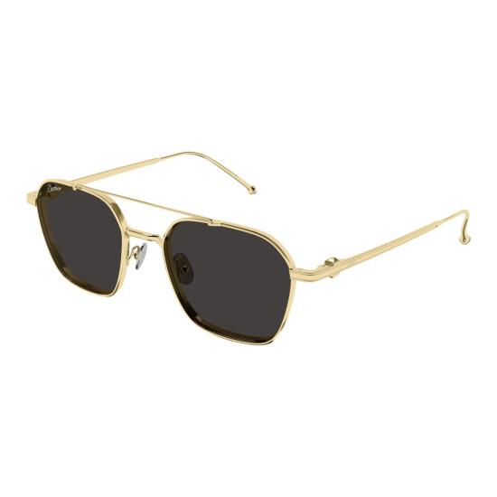  까르띠에 선글라스 Ct0618s 기하학적 금색 금속 - CARTIER