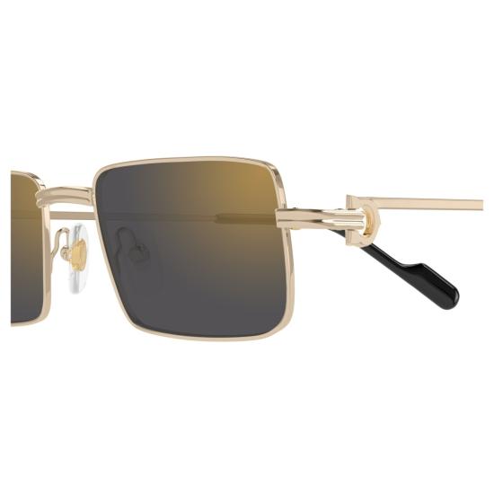 25FW 까르띠에 선글라스 CT0501S 직사각형 골드톤 - CARTIER