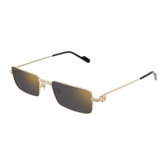 25FW 까르띠에 선글라스 CT0501S 직사각형 골드톤 - CARTIER