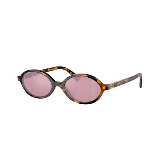26SS 미우미우 선글라스 0Mu 04Zs 타원형 호피무늬 아세테이트 - MIU MIU