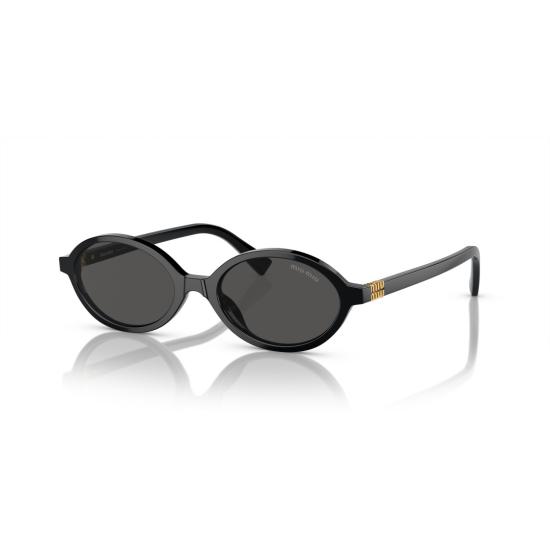 26SS 미우미우 선글라스 0Mu 04Zs 타원형 프레임 블랙 아세테이트 - MIU MIU