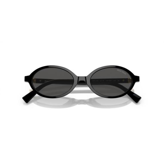 26SS 미우미우 선글라스 0Mu 04Zs 타원형 프레임 블랙 아세테이트 - MIU MIU