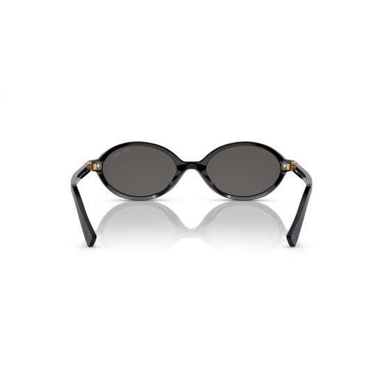 26SS 미우미우 선글라스 0Mu 04Zs 타원형 프레임 블랙 아세테이트 - MIU MIU