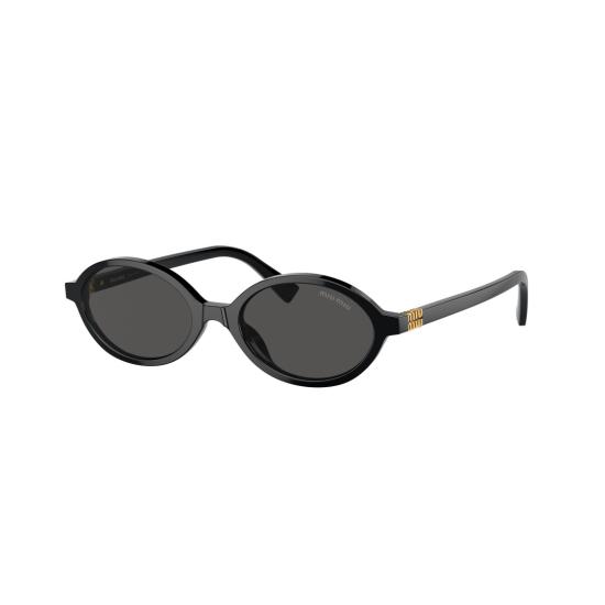 26SS 미우미우 선글라스 0Mu 04Zs 타원형 프레임 블랙 아세테이트 - MIU MIU