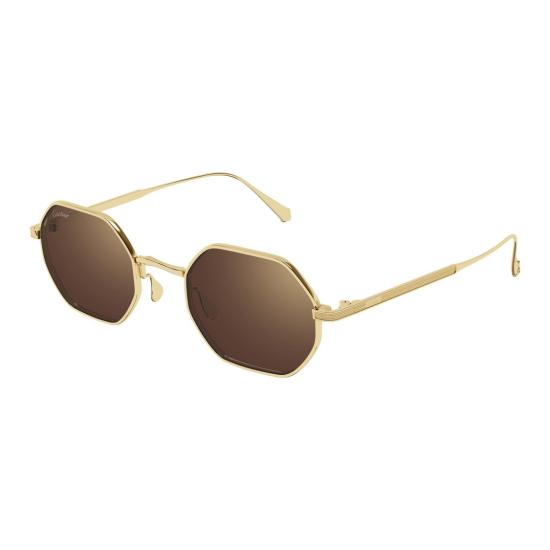  까르띠에 선글라스 Ct0627s 광택 골드 팔각형 - CARTIER