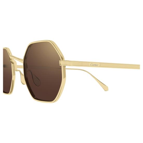  까르띠에 선글라스 Ct0627s 광택 골드 팔각형 - CARTIER