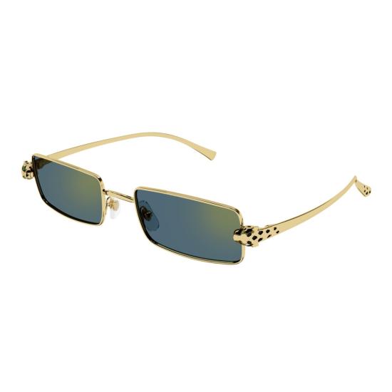25FW 까르띠에 선글라스 CT0473S 골드톤 메탈 직사각형 프레임 - CARTIER