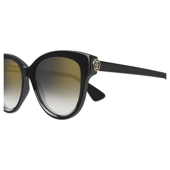 25FW 까르띠에 선글라스 CT0506S 유광 블랙 캣아이 - CARTIER