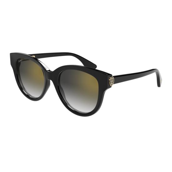 25FW 까르띠에 선글라스 CT0506S 유광 블랙 캣아이 - CARTIER