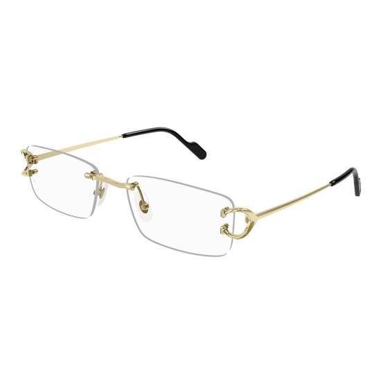 25FW 까르띠에 안경 CT0344O 테 없는 직사각형 안경 - CARTIER