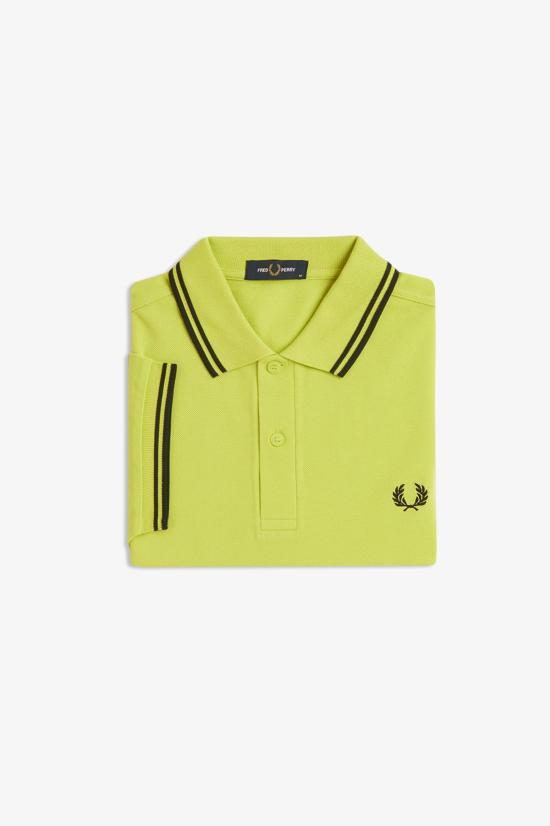 26SS 프레드페리 폴로 티셔츠 M3600 84B Citron blk blk - FRED PERRY
