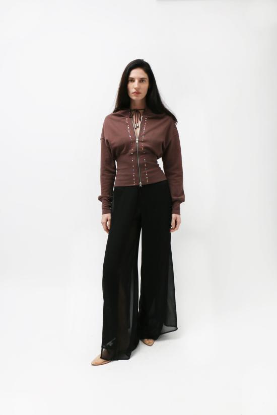  에크하우스 라타 후드 티셔츠 Eckhaus Latta 블링 스내치드 후디 - ECKHAUS LATTA