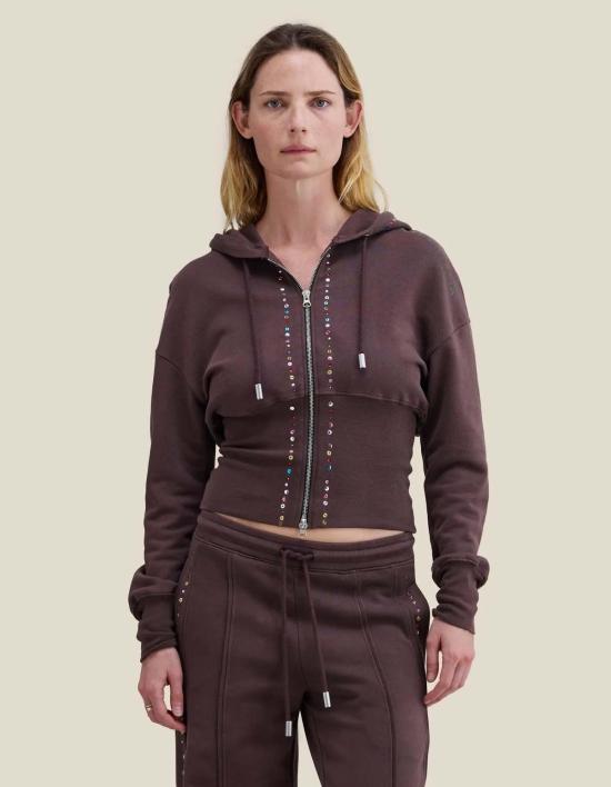  에크하우스 라타 후드 티셔츠 Eckhaus Latta 블링 스내치드 후디 - ECKHAUS LATTA