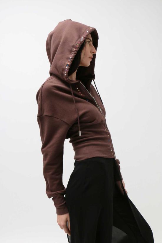  에크하우스 라타 후드 티셔츠 Eckhaus Latta 블링 스내치드 후디 - ECKHAUS LATTA