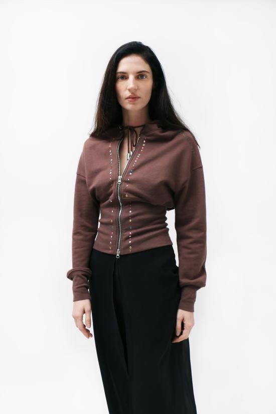  에크하우스 라타 스웨터 Eckhaus Latta 블링 스내치드 후디 - ECKHAUS LATTA