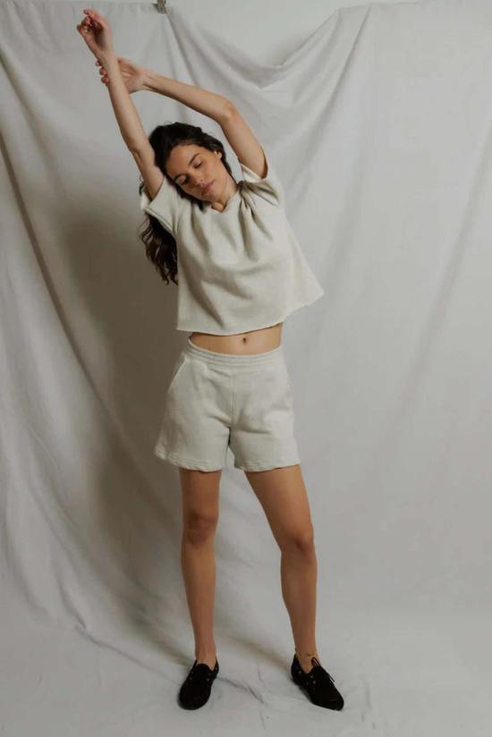  퍼펙트 화이트 티 숏팬츠 바리 스웨트 쇼츠 - PERFECT WHITE TEE
