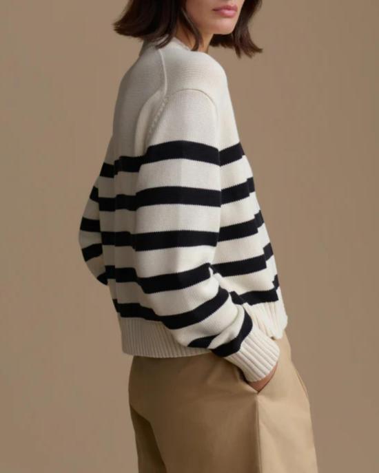  제니 케인 가디건 미렌 카디건 아이보리/블랙 스트라이프 - JENNI KAYNE
