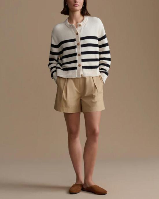  제니 케인 가디건 미렌 카디건 아이보리/블랙 스트라이프 - JENNI KAYNE