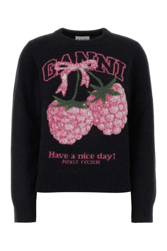  가니 스웨터 슬레이트 울 블렌드  팬텀