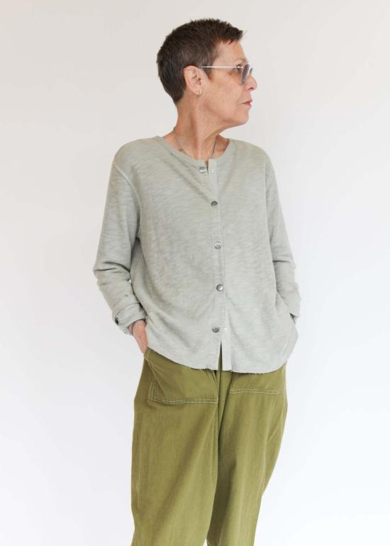  일레븐 스티치 가디건 크롭  아티초크 - ELEVEN STITCH