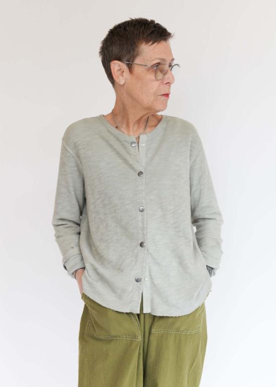  일레븐 스티치 가디건 크롭  아티초크 - ELEVEN STITCH