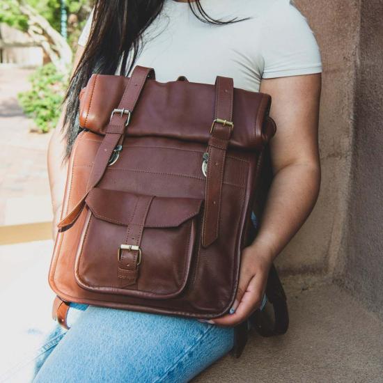  Amasouk 백팩 아마수크 어드벤처러 가죽 롤탑 - OTHER BRANDS