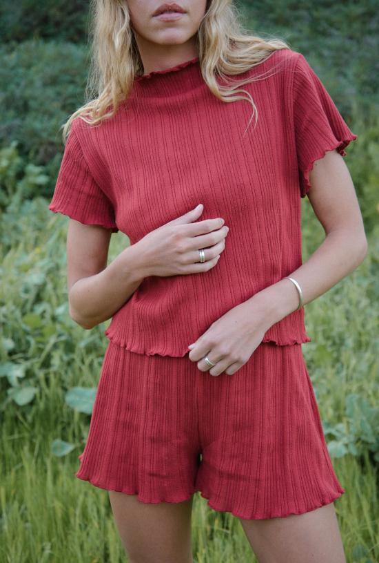  Sønderhaus 블라우스 Pointelle Edie 세트 자두 - OTHER BRANDS