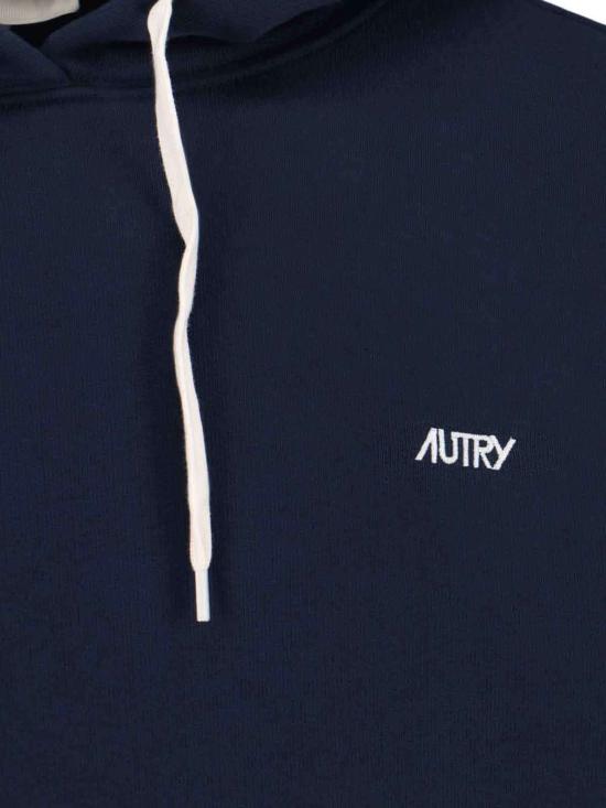  오트리 긴팔 티셔츠 풀오버 후드티 블루 - AUTRY
