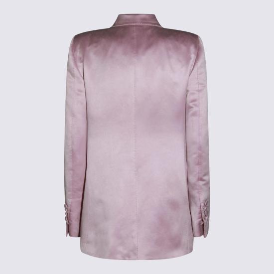  톰포드 수트 자켓 톰 포드 싱글 브레스트 새틴 블레이저 오키드 핑크 - TOMFORD